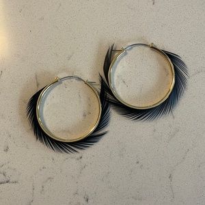 Stella and dot feather hoops